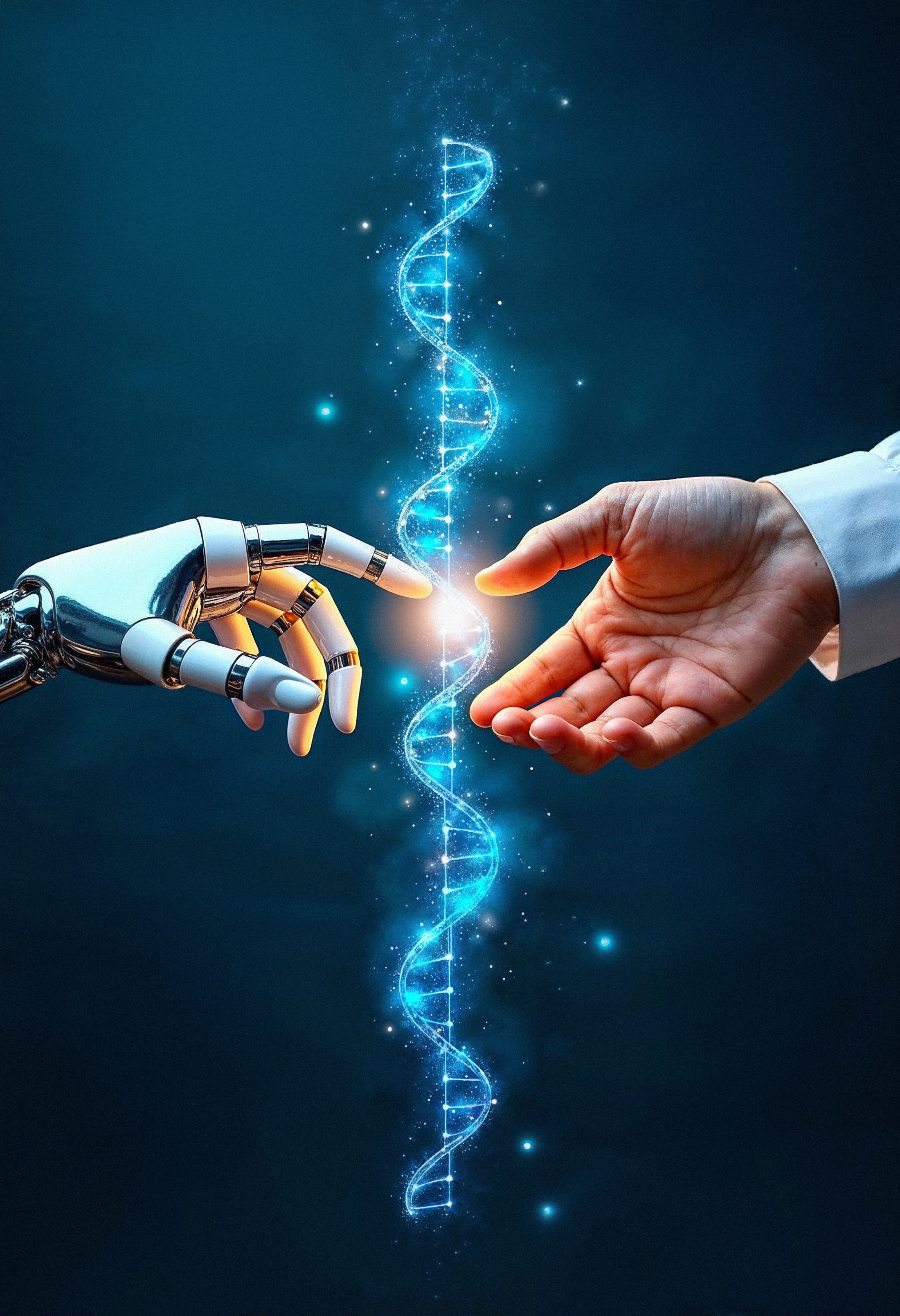 Intersection humanity artificial intelligence dna connection